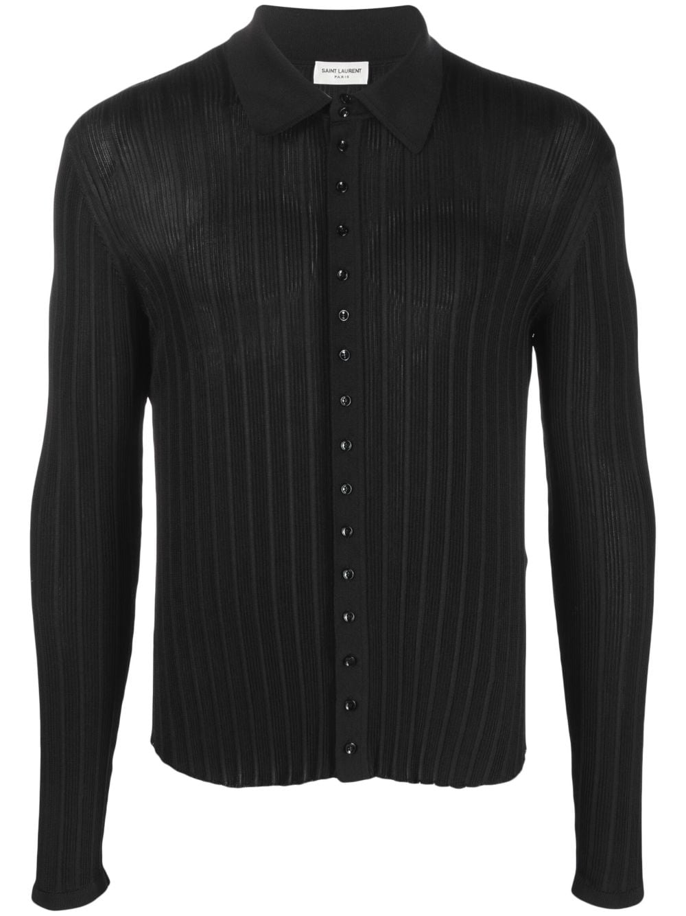 Saint Laurent chemise boutonnée à manches longues - Noir Top Merken Winkel